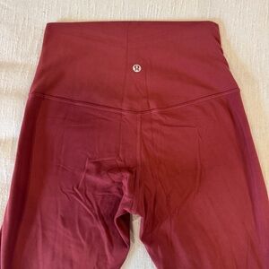 Lululemon Wunder Under High-Rise Leggings Women’s Size 4 Wine Red 25”